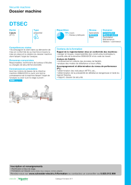 Dossier machine - Schneider Electric