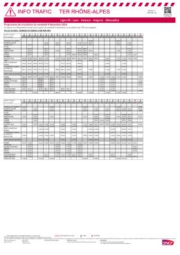 (Marseille) - Avignon - Valence - Lyon / vendredi 9 d&eacute;cembre
