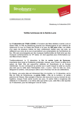 Veill&eacute;e lumineuse de la Sainte-Lucie