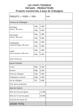 PRODUCTEURS Produits transformés à base de