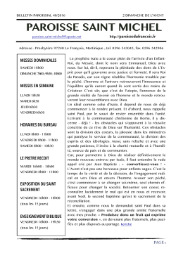 Bulletin paroissial - Paroisse du François