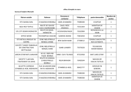 Raison sociale Adresse Personne &agrave; contacter - g