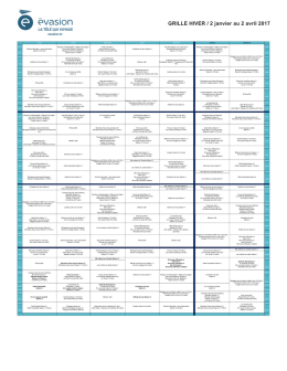 T&eacute;l&eacute;chargez la grille horaire