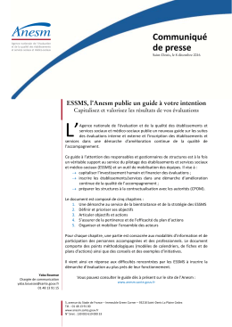 Communiqué de presse