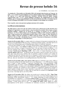 R.P n-56 HCRRUN EN ATELIER, APEVON CREE LES FDR ET