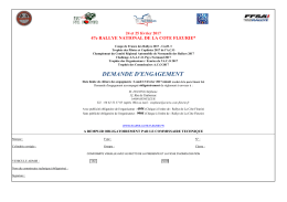 Bulletin d`engagement - Rallye