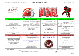 Menus scolaires - Mairie de Dammarie-Les-Lys