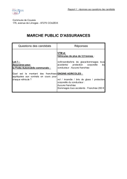 Rapport 1 - Reponses questions candidats