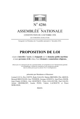 N° 4286 ASSEMBLÉE NATIONALE PROPOSITION DE LOI