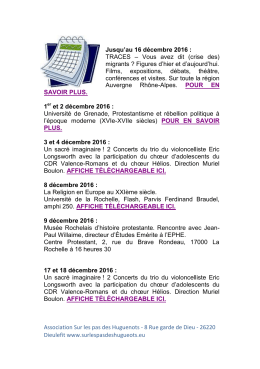 Association Sur les pas des Huguenots