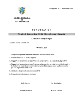 Ordre du jour