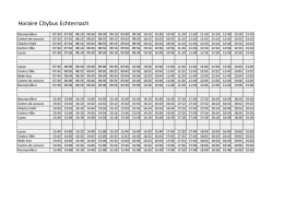 Horaire Citybus