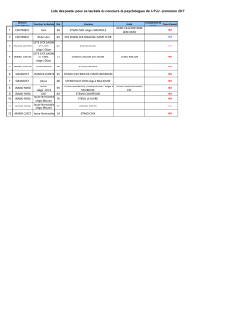 Liste de postes - Justice / M&eacute;tiers et concours