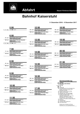 Kaiserstuhl - Zentralbahn