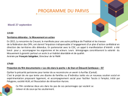 Programme du Parvis du Forum - L`Union sociale pour l`habitat