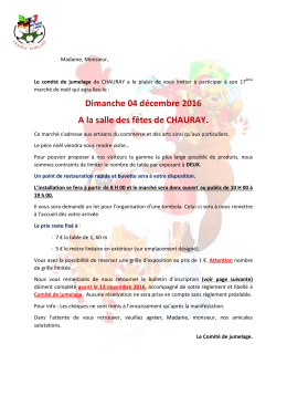 information - Accueil Chauray jumelage