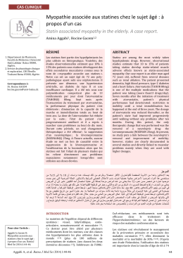 Statin associated myopathy in the elderly. A case report (PDF