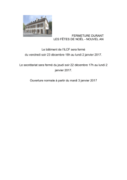 Horaire de fin d`ann&eacute;e