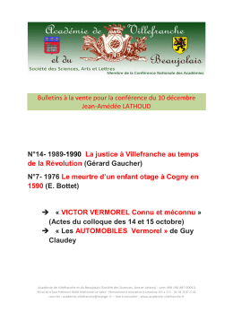 Bulletins &agrave; la vente pour la conf&eacute;rence Liathoud