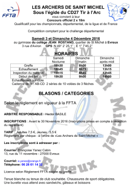 Invitation - Ligue de Normandie de Tir à l`Arc