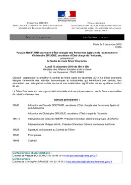 Invitation presse Invitation presse