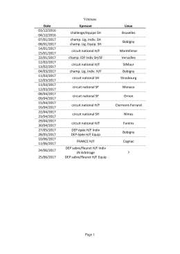 Vétérans Page 1 Date Epreuve Lieux 03/12/2016 challenge/équipe