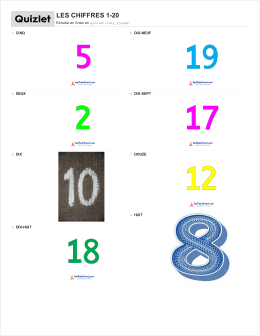 Imprimir &rsaquo; LES CHIFFRES 1-20 | Quizlet
