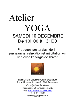 Atelier yoga - Yoga Batlle