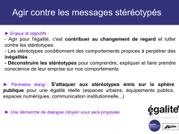 Agir contre les messages st&eacute;r&eacute;otyp&eacute;s