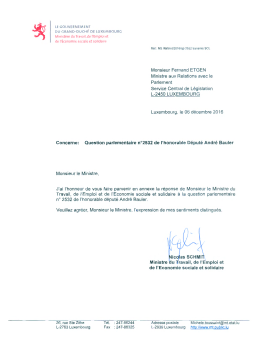 Monsieur Fernand ETGEN Ministre aux Relations avec le