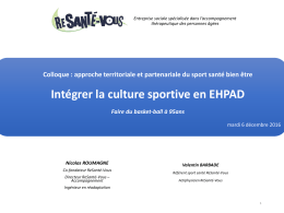 Intégrer la culture sportive en EHPAD - DR-D