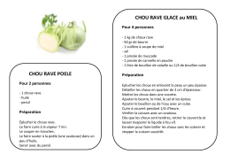CHOU RAVE POELE CHOU RAVE GLACE au MIEL