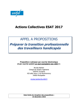 appel a propositions