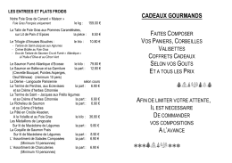 Carte des Fêtes - Alain Rossat Traiteur