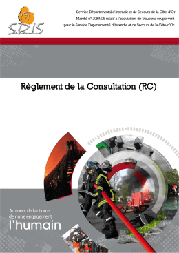 Règlement de la Consultation - Marchés publics - e