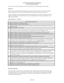 Liste des &eacute;metteurs assujettis - Autorit&eacute; des march&eacute;s financiers