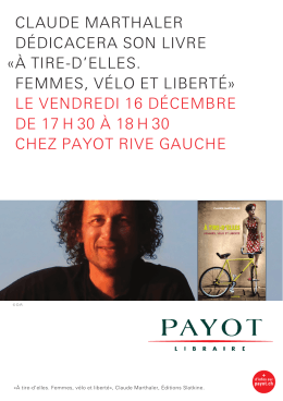 "À tire-d`elles. Femmes, vélo et liberté" de Claude