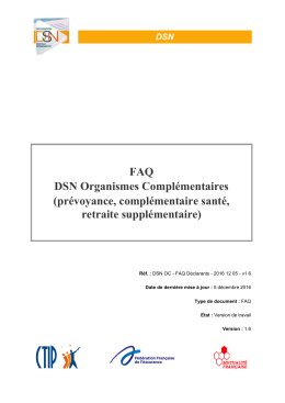 FAQ DSN Organismes Compl&eacute;mentaires
