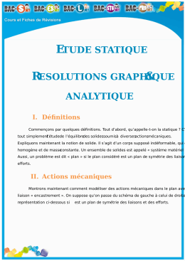 etude statique resolutions graphique analytique