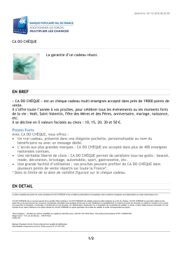 ca do chèque - Banque Populaire