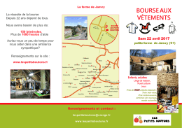 Flyer Bourse aux vêtements été 22 avril 2017 - Bourse