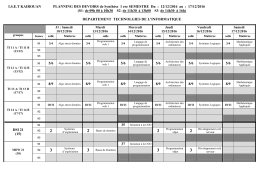 Planning Devoirs de Synthèse 2016