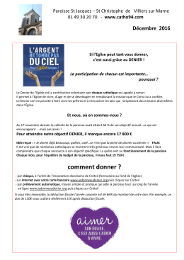 comment donner ? - Villiers-sur