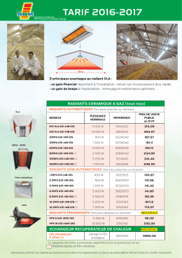 Tarif Elevage