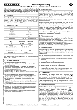 Bedienungsanleitung Himax C 6310-xxxx – bürstenloser