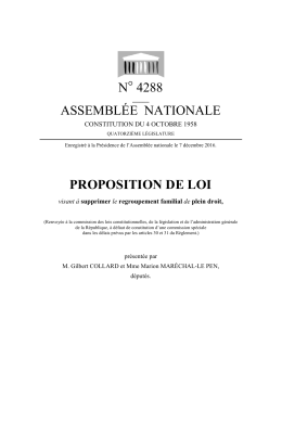 N° 4288 ASSEMBLÉE NATIONALE PROPOSITION DE LOI