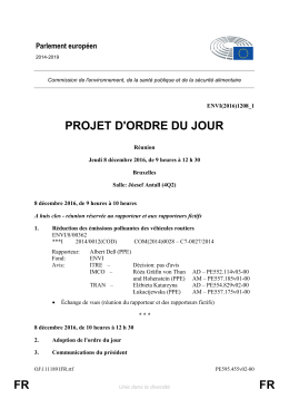 FR FR PROJET D`ORDRE DU JOUR