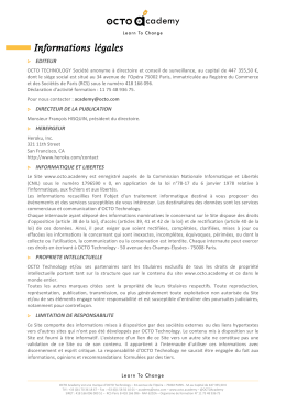 Informations légales