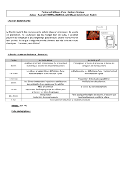 Facteurs cin&eacute;tiques