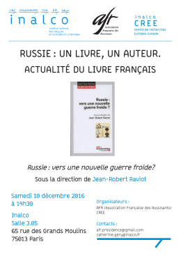 RUSSIE : UN LIVRE, UN AUTEUR.